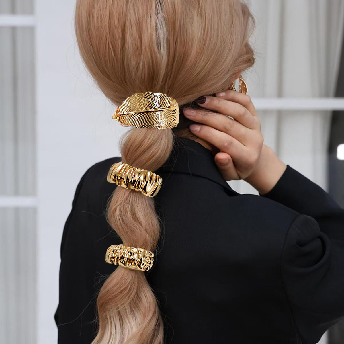Wholesale Geometric U-shaped back of head hair hook ponytail clip